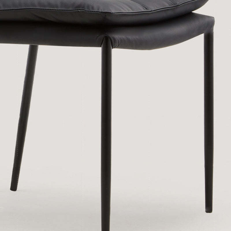 Contemporary Leather Iron Dining Chair