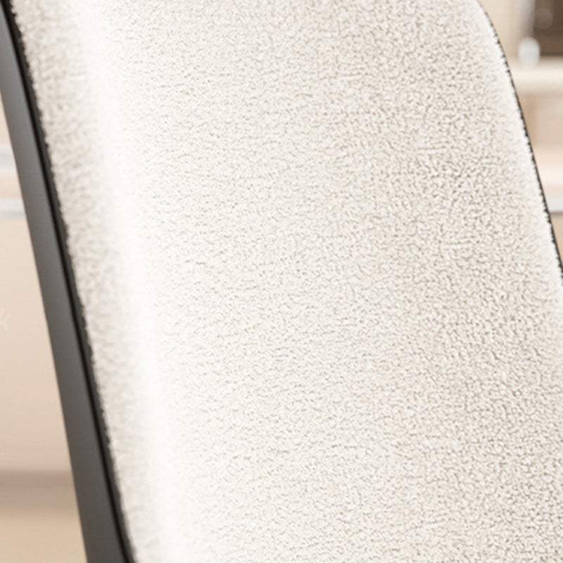 Contemporary Lambswool Steel Dining Chair