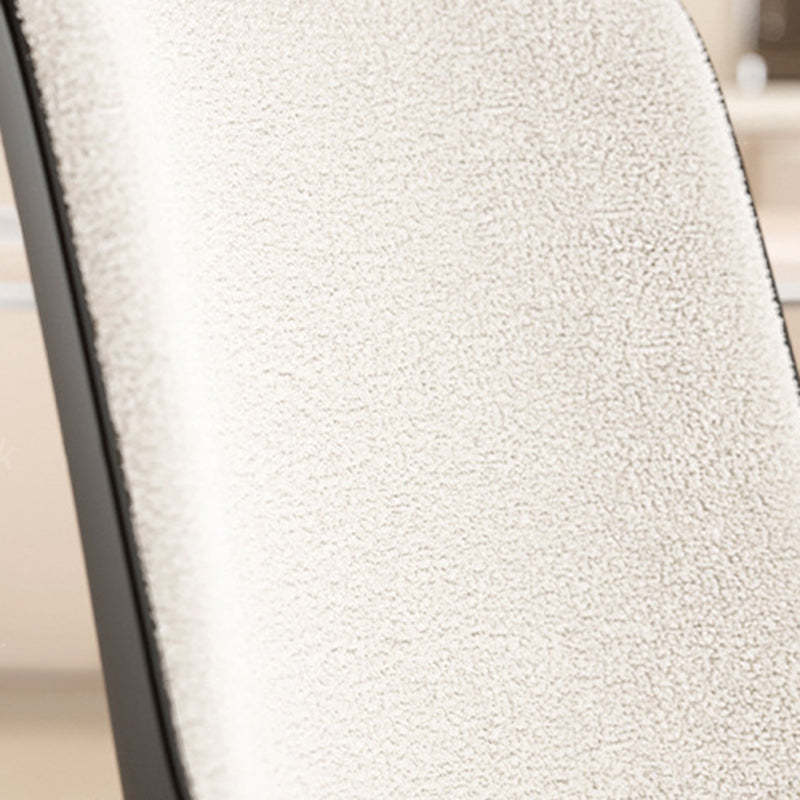Contemporary Lambswool Steel Dining Chair