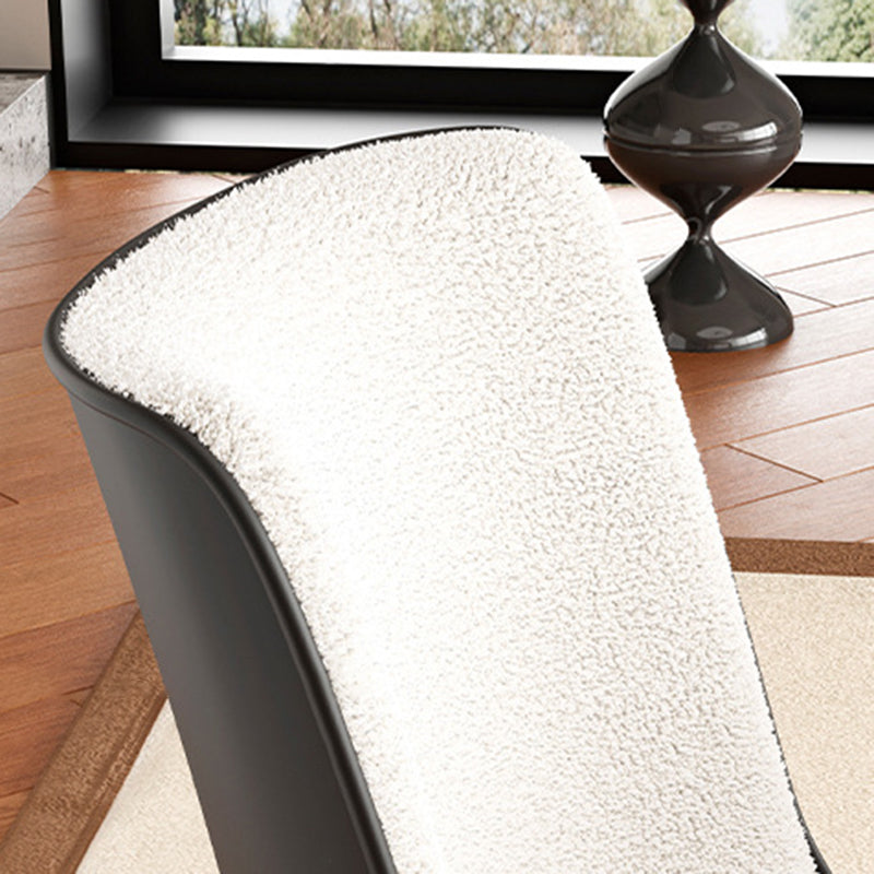 Contemporary Lambswool Steel Dining Chair