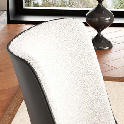Contemporary Lambswool Steel Dining Chair