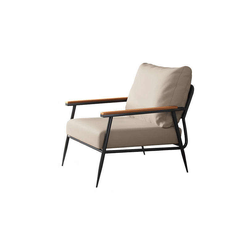 Scandinavian Microfiber Leather Accent Chair