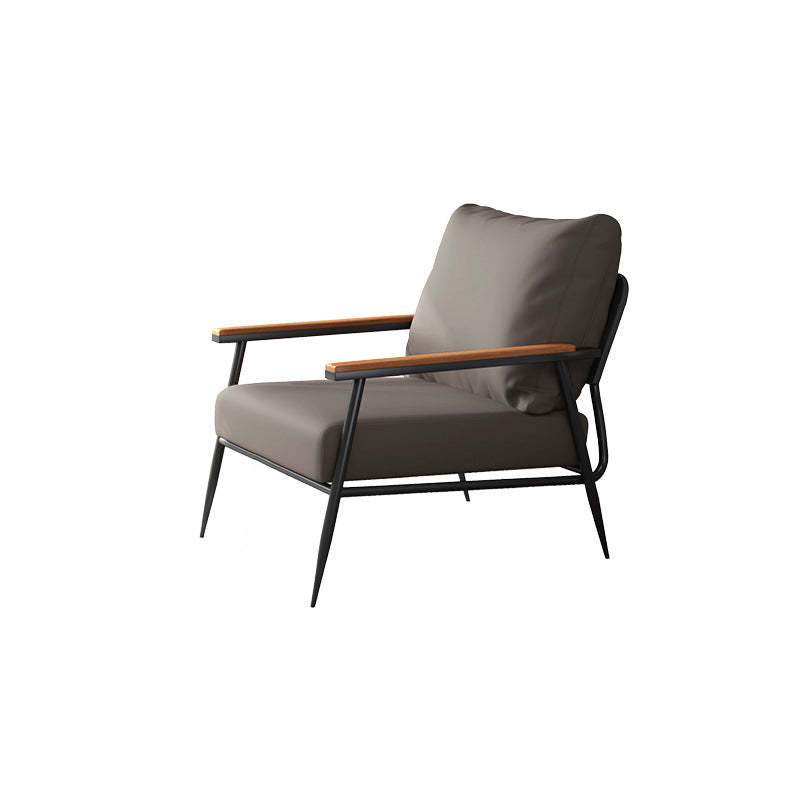 Scandinavian Microfiber Leather Accent Chair