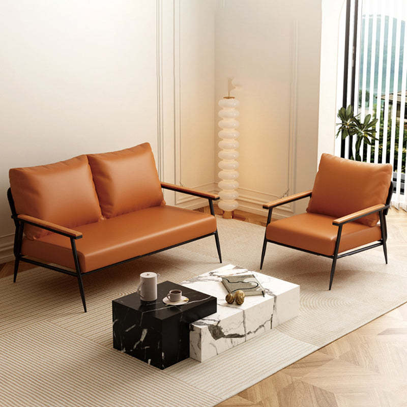 Scandinavian Microfiber Leather Accent Chair