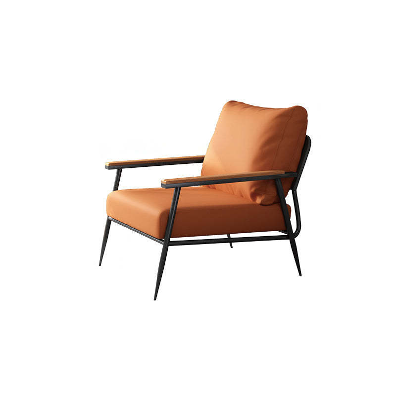 Scandinavian Microfiber Leather Accent Chair