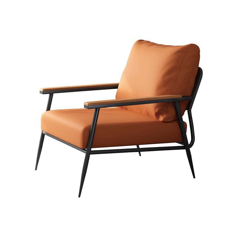 Scandinavian Microfiber Leather Accent Chair