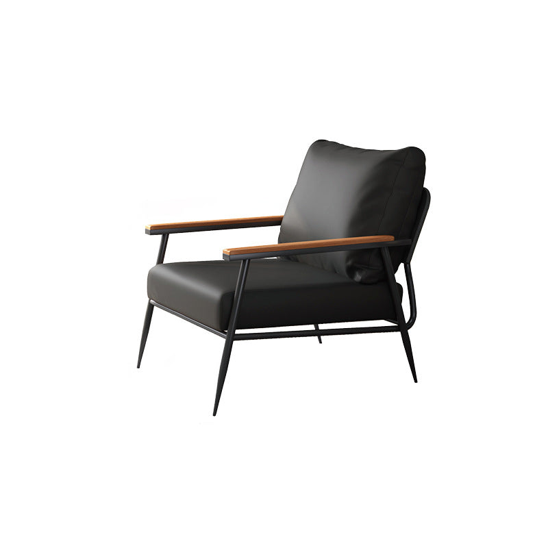 Scandinavian Microfiber Leather Accent Chair