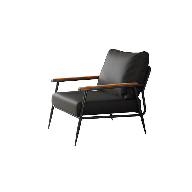 Scandinavian Microfiber Leather Accent Chair
