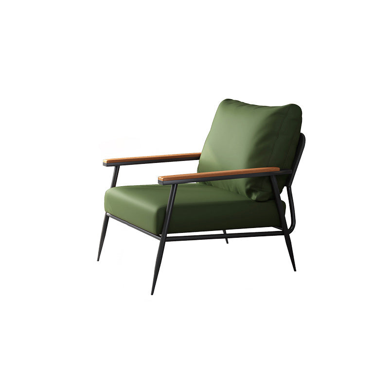 Scandinavian Microfiber Leather Accent Chair