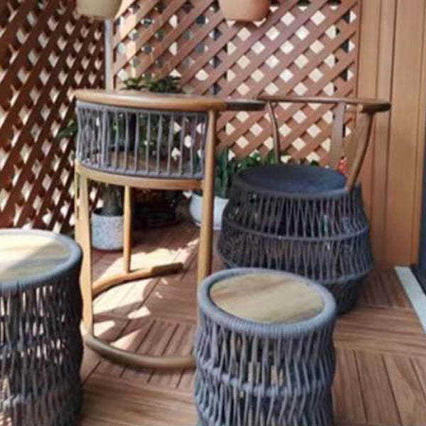 Vintage Braided Rope Arc Back Chair