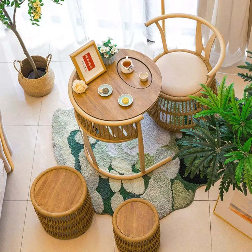 Vintage Braided Rope Arc Back Chair