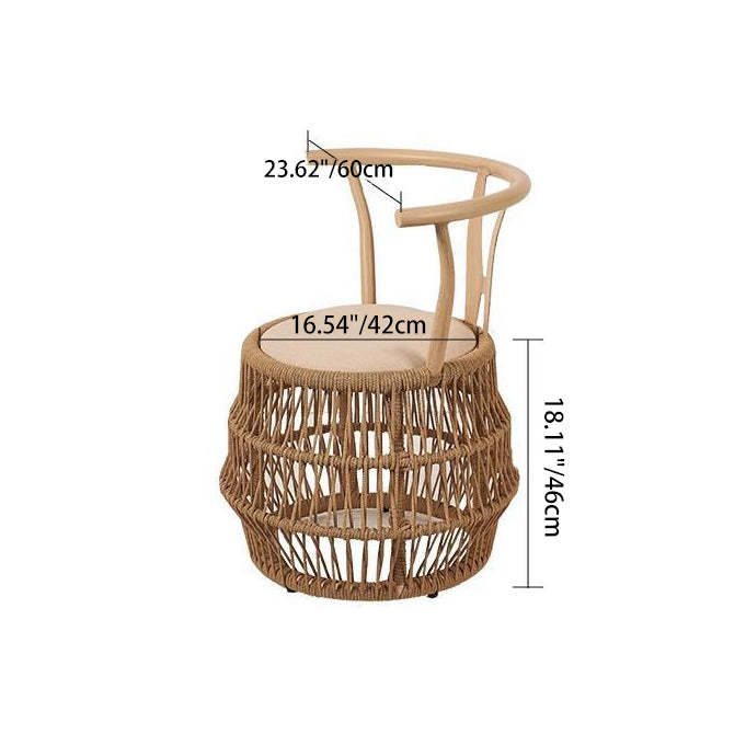 Vintage Braided Rope Arc Back Chair