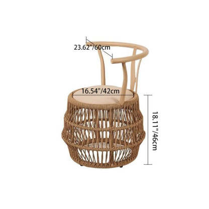 Vintage Braided Rope Arc Back Chair