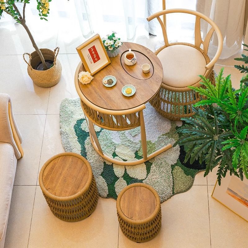 Vintage Braided Rope Arc Back Chair