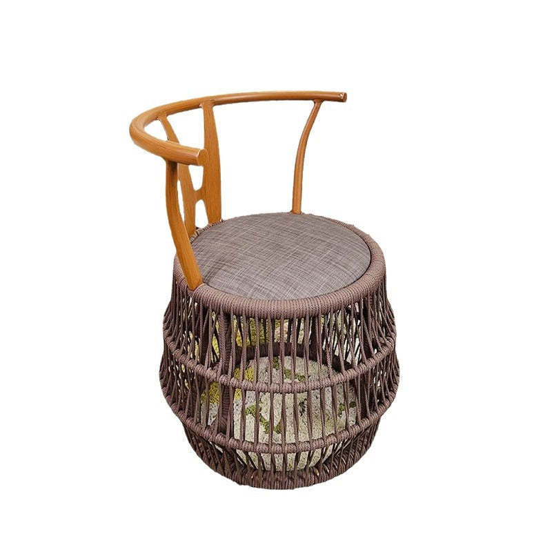 Vintage Braided Rope Arc Back Chair