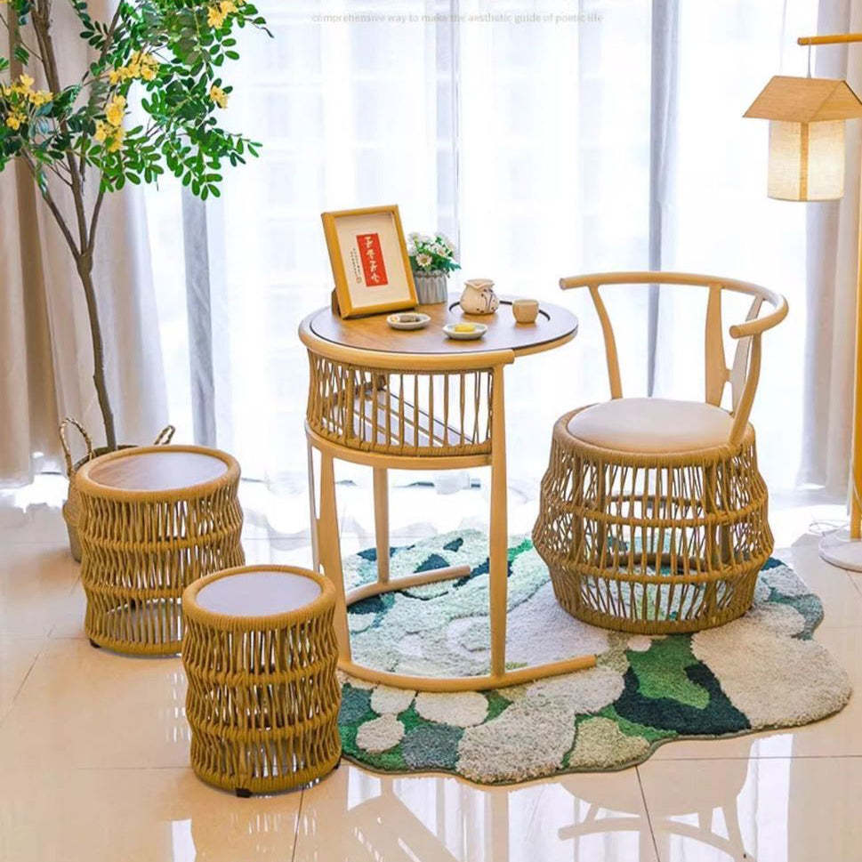 Vintage Braided Rope Arc Back Chair