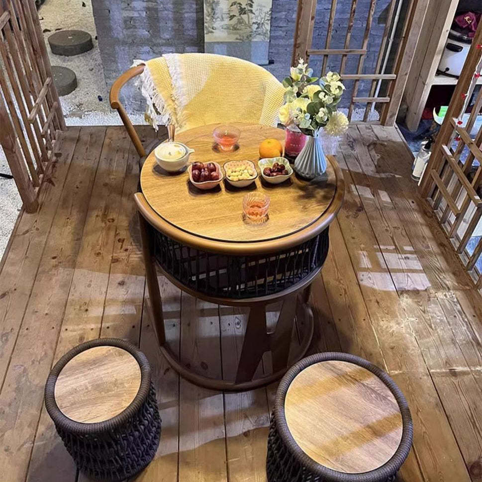 Vintage Braided Rope Arc Back Chair