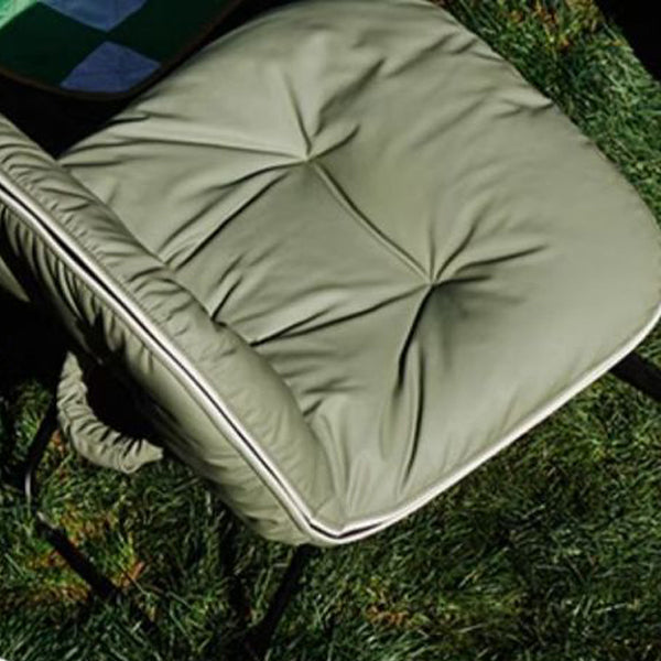 Nordic Curved Leather Folding Accent Chair