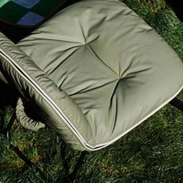 Nordic Curved Leather Folding Accent Chair