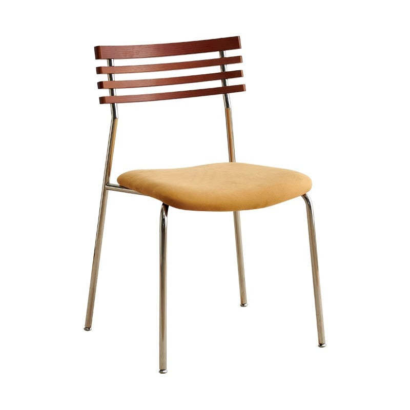 Nordic Fabric Steel Arc Wood Dining Chair