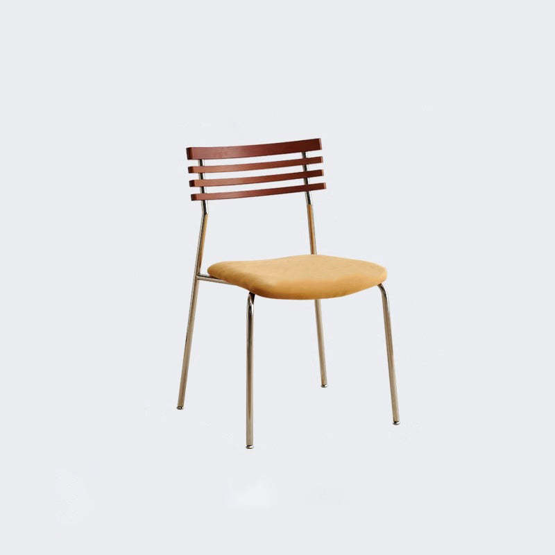 Nordic Fabric Steel Arc Wood Dining Chair