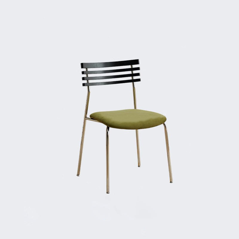 Nordic Fabric Steel Arc Wood Dining Chair