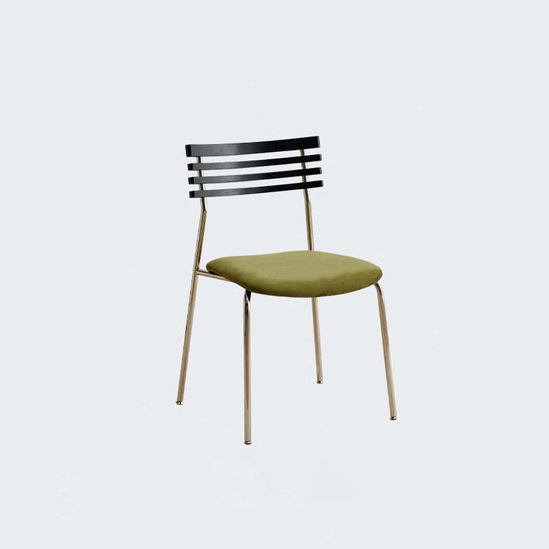 Nordic Fabric Steel Arc Wood Dining Chair