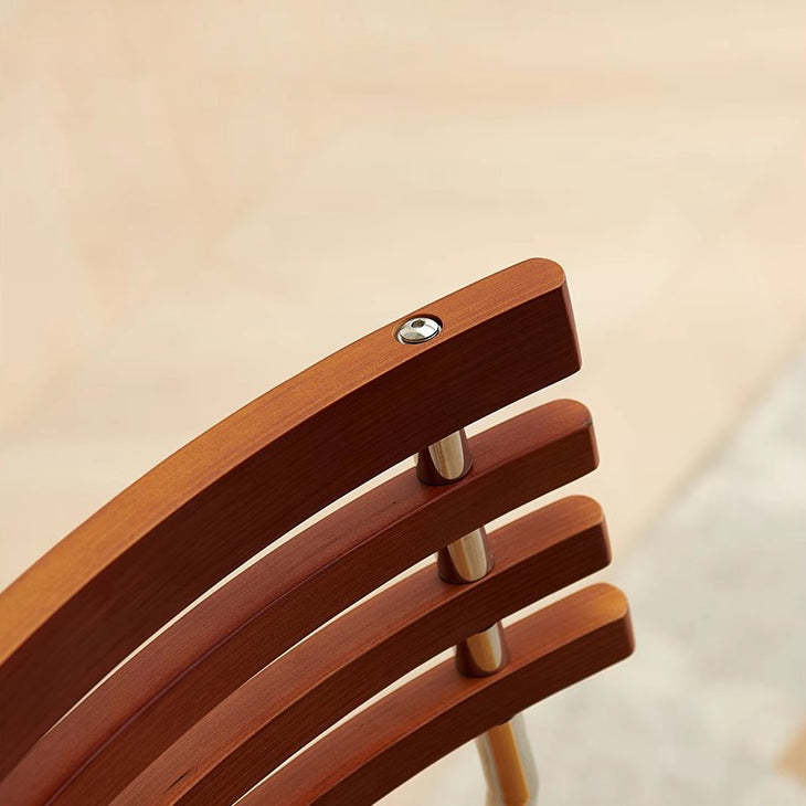 Nordic Fabric Steel Arc Wood Dining Chair