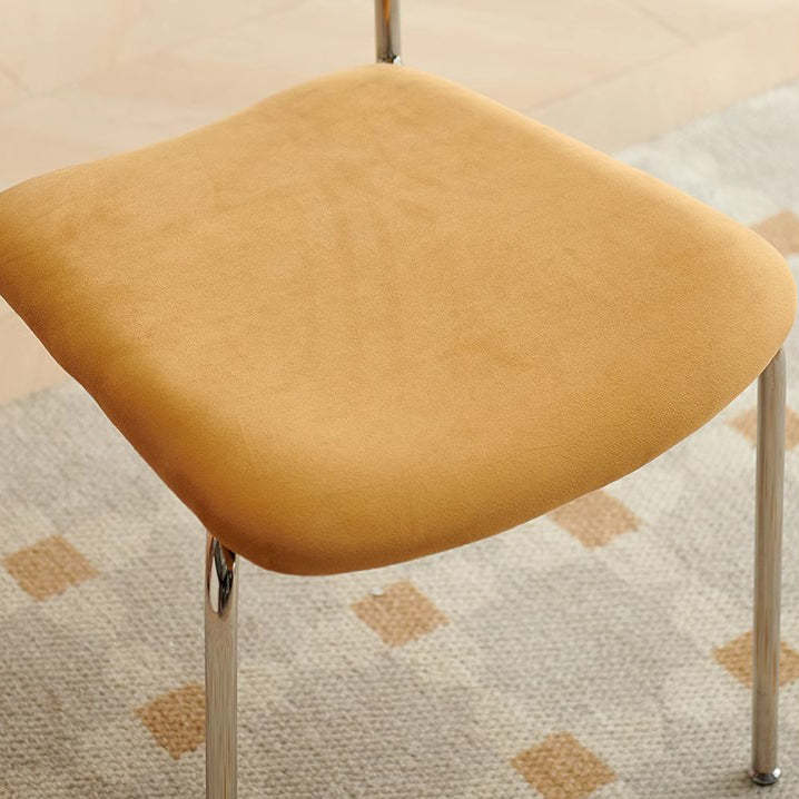 Nordic Fabric Steel Arc Wood Dining Chair