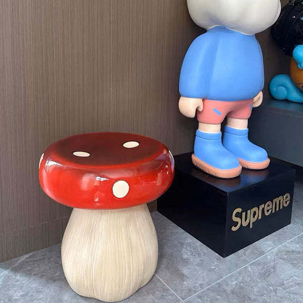 Mushroom Resin Low Stool