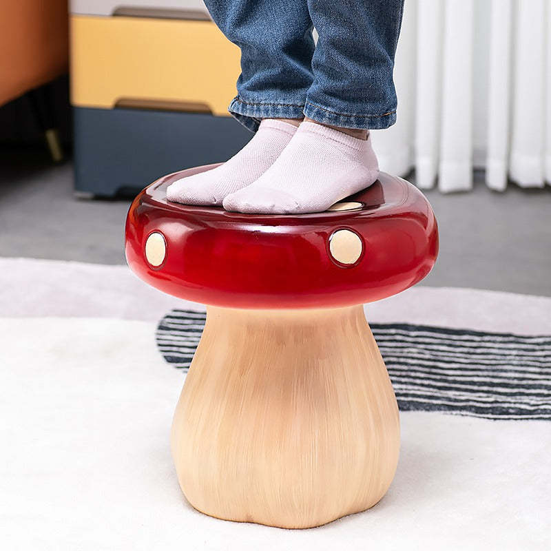Mushroom Resin Low Stool