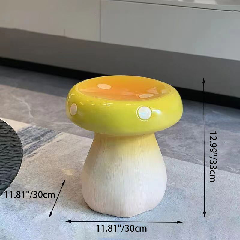 Mushroom Resin Low Stool