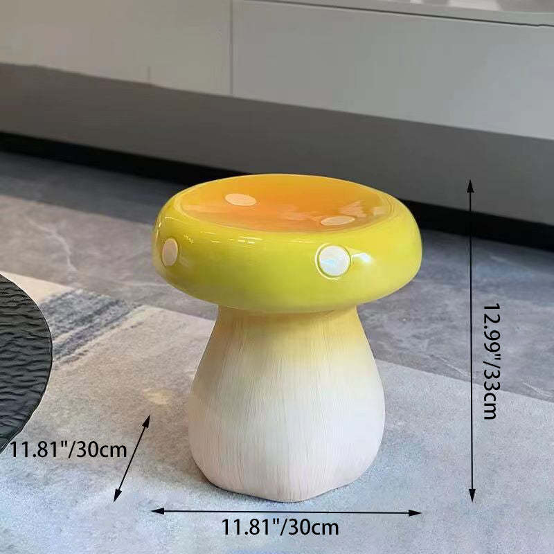 Mushroom Resin Low Stool