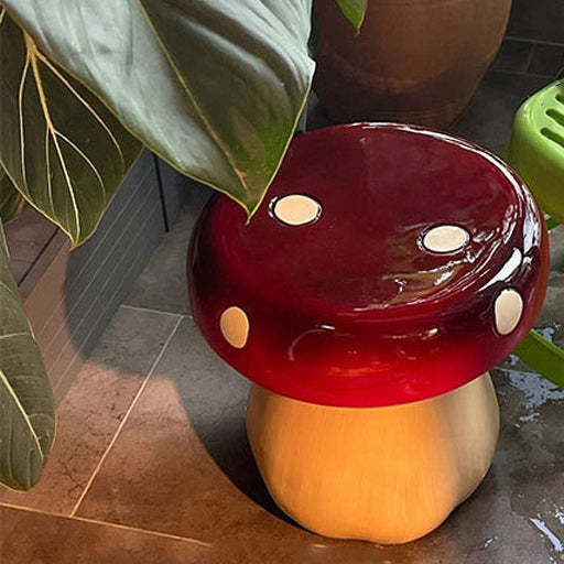 Mushroom Resin Low Stool