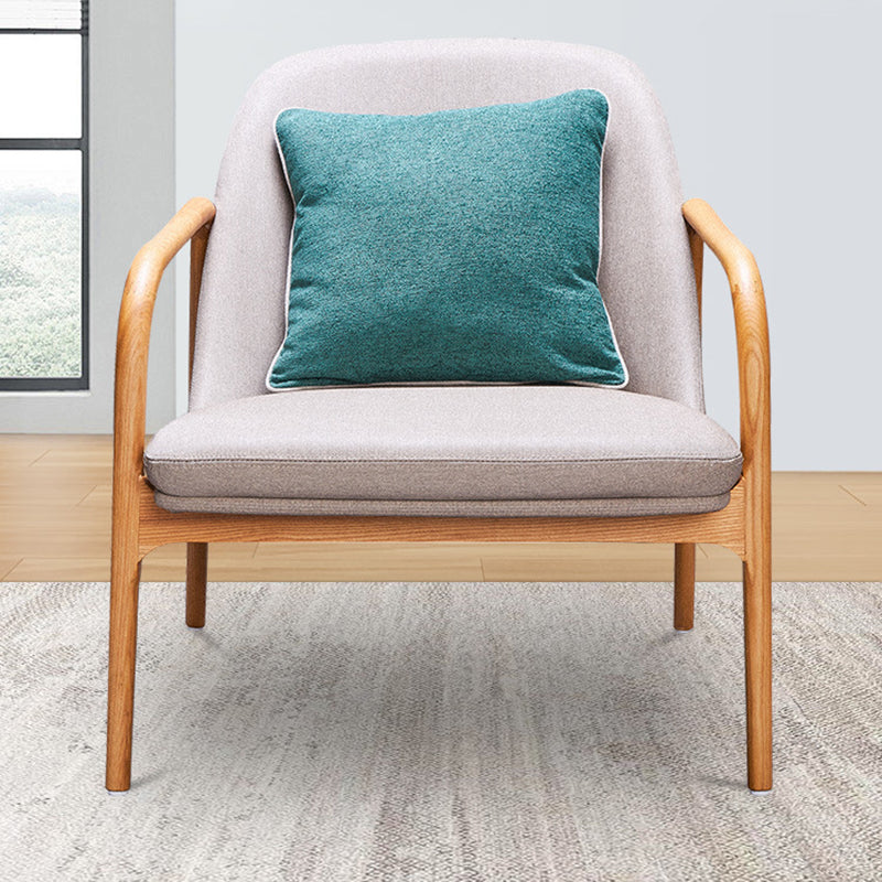 Nordic Curved Leather Wood Dining Chair