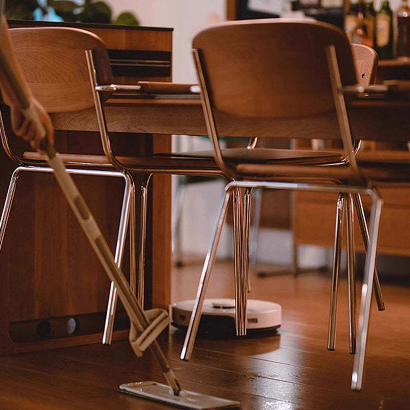 Vintage Wood Steel Dining Chair with Armrest