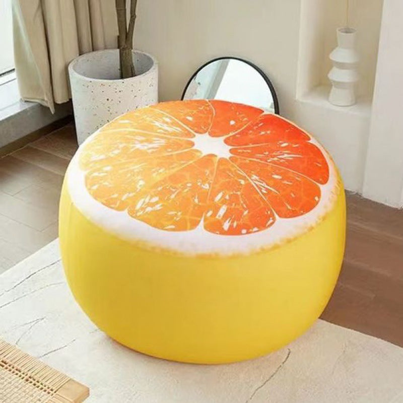 Watermelon Print Fabric Low Stool — B