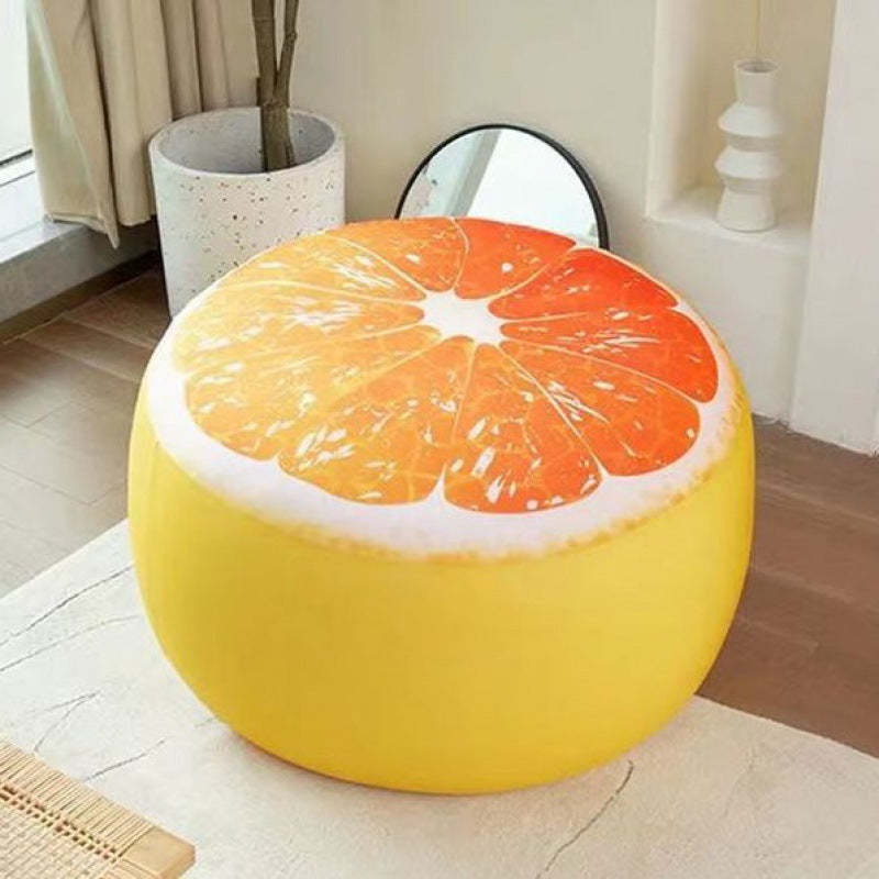 Watermelon Print Fabric Low Stool — B