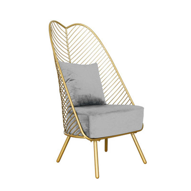 Nordic Velvet Banana Leaf Accent Chair