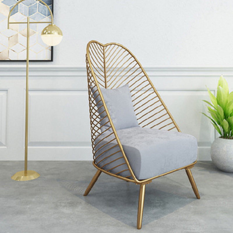 Nordic Velvet Banana Leaf Accent Chair