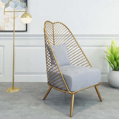 Nordic Velvet Banana Leaf Accent Chair