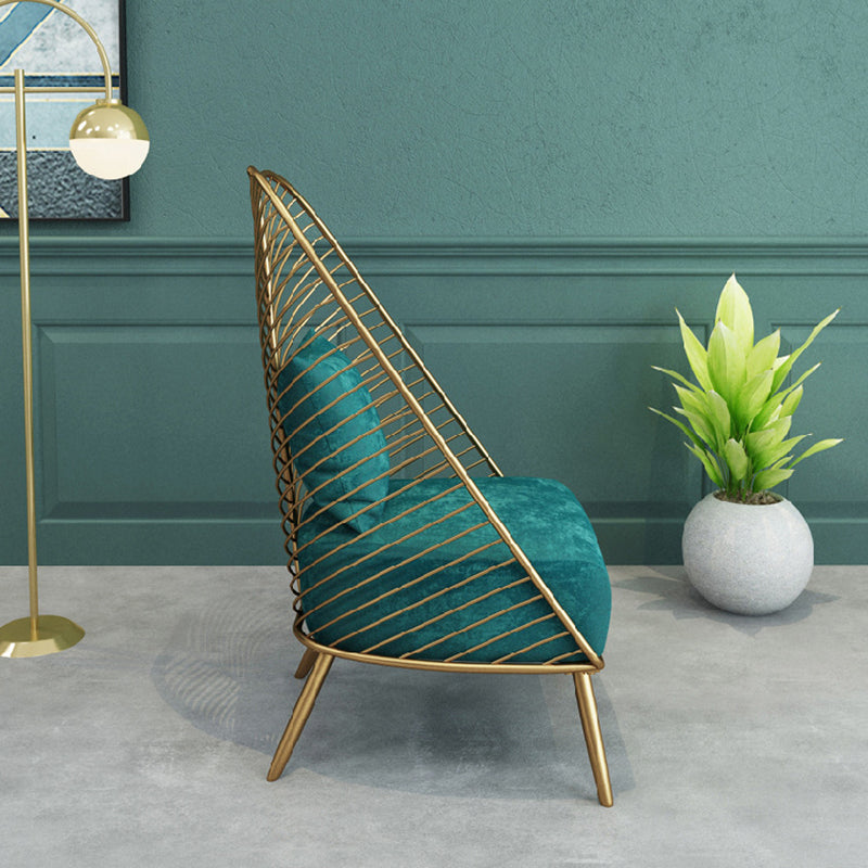 Nordic Velvet Banana Leaf Accent Chair