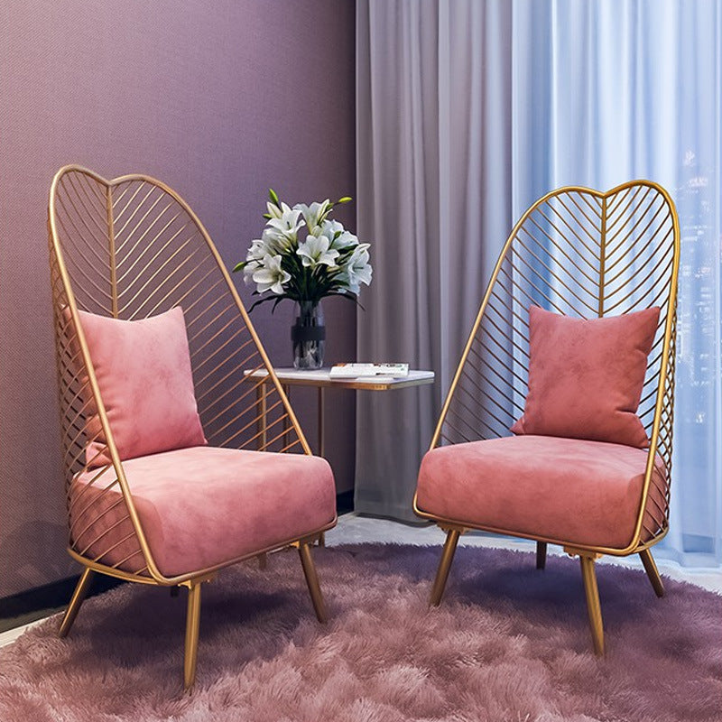 Nordic Velvet Banana Leaf Accent Chair