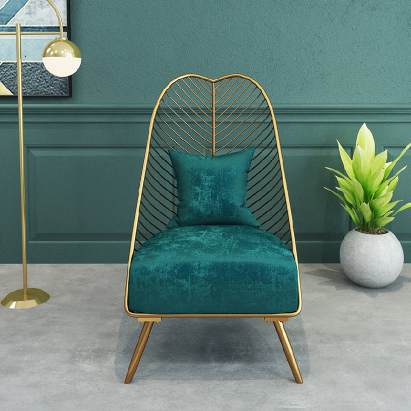 Nordic Velvet Banana Leaf Accent Chair