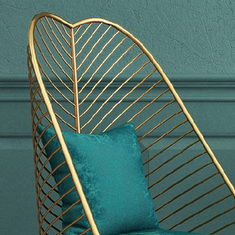 Nordic Velvet Banana Leaf Accent Chair