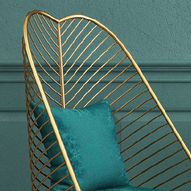 Nordic Velvet Banana Leaf Accent Chair