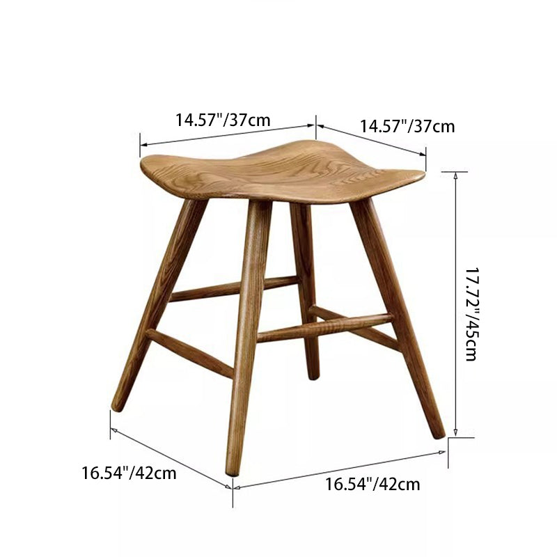 Japanese Corrugated Wood Bar Stool