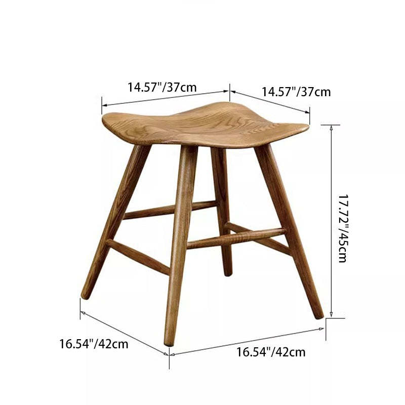 Japanese Corrugated Wood Bar Stool