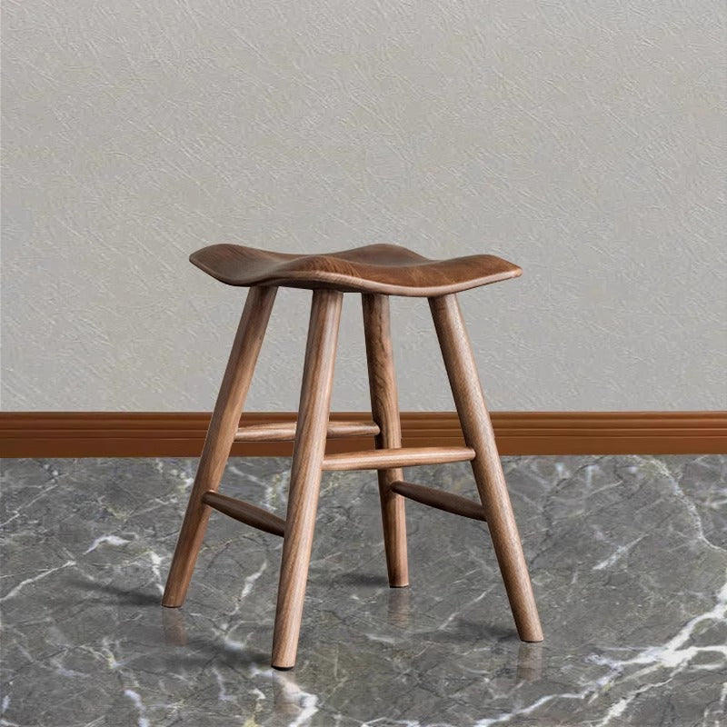 Japanese Corrugated Wood Bar Stool