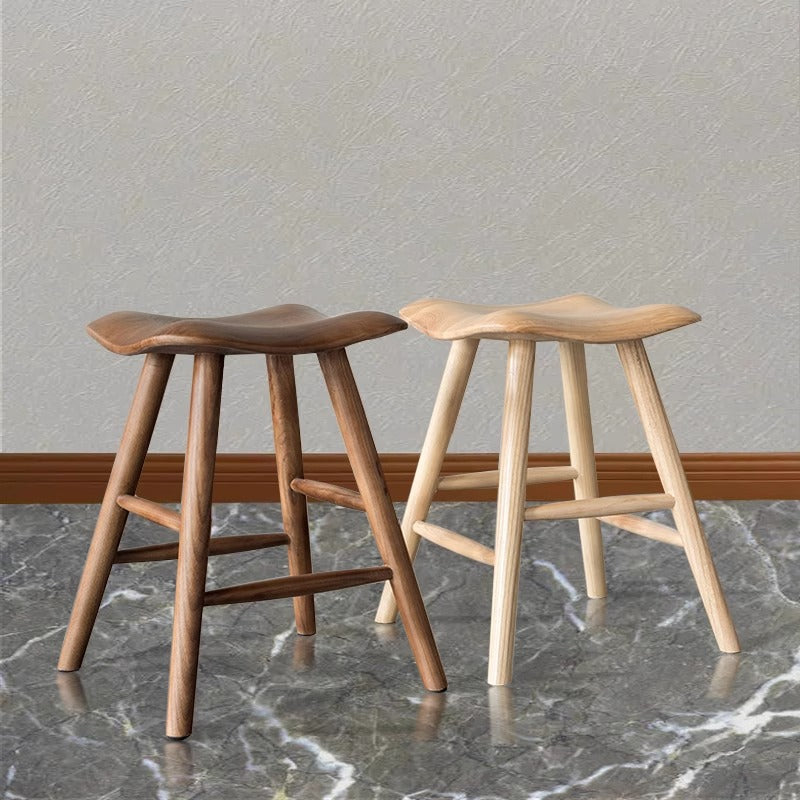 Japanese Corrugated Wood Bar Stool